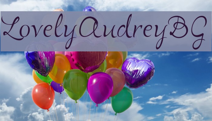 LovelyAudreyBG Font examples