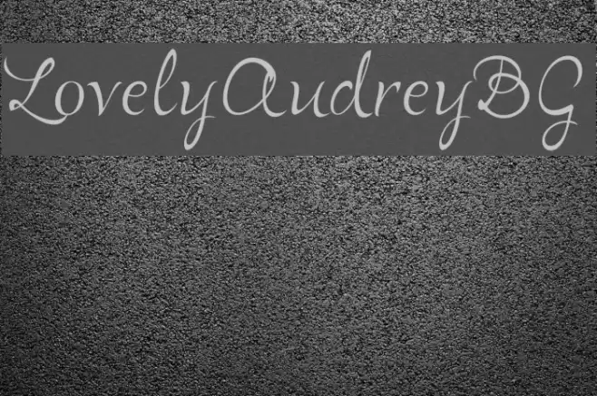 LovelyAudreyBG Font examples