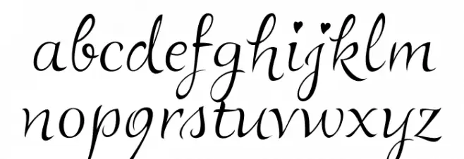 LovelyAudreyBG Caratteri MINUSCOLO