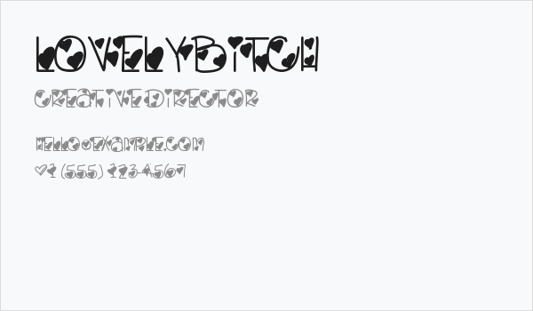 LovelyBitch Business Card