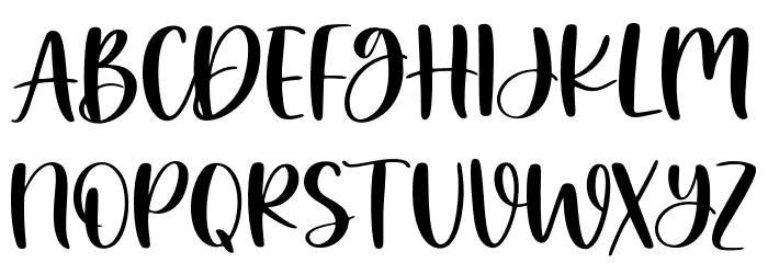 LovelyBluebird Font UPPERCASE