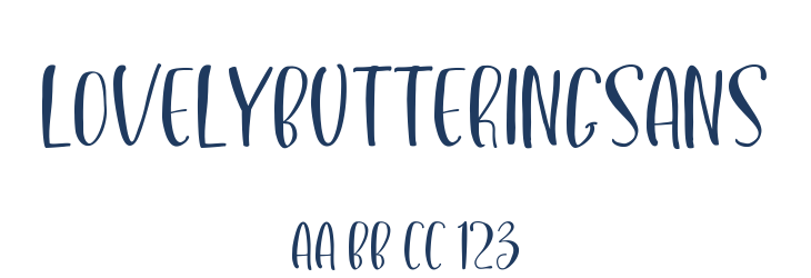 LovelyButteringSans Font Preview