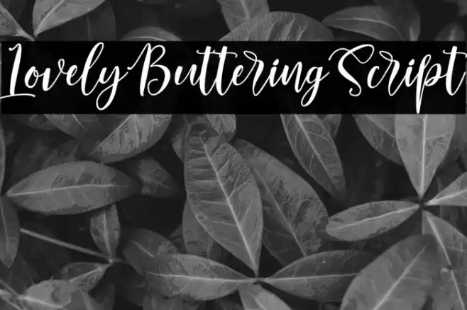 LovelyButteringScript Fuentes examples