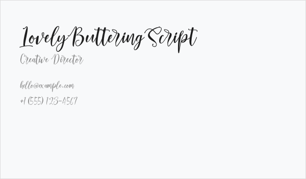 LovelyButteringScript Business Card