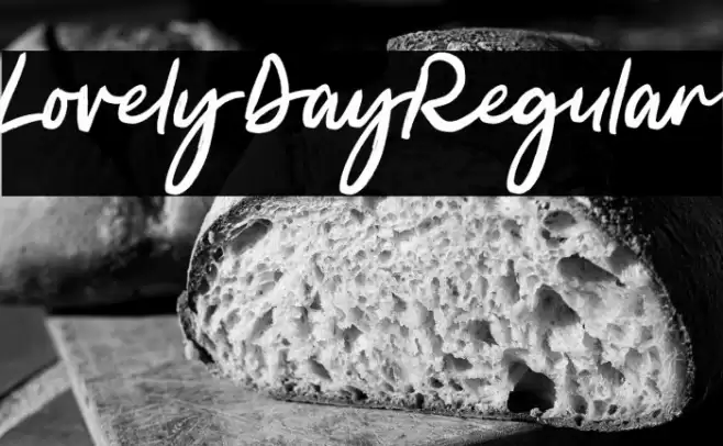 LovelyDayRegular Font examples
