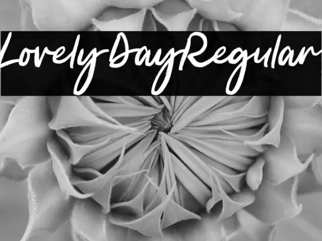 LovelyDayRegular Font examples