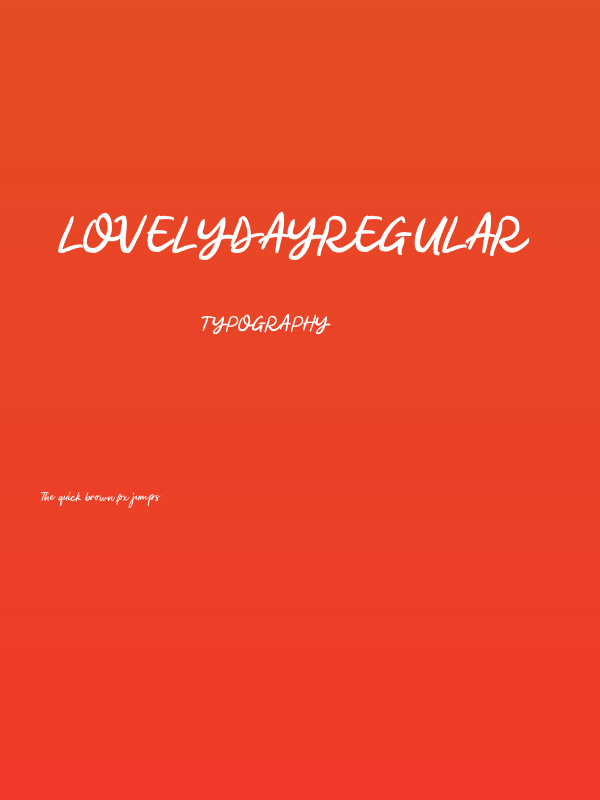 LovelyDayRegular Poster