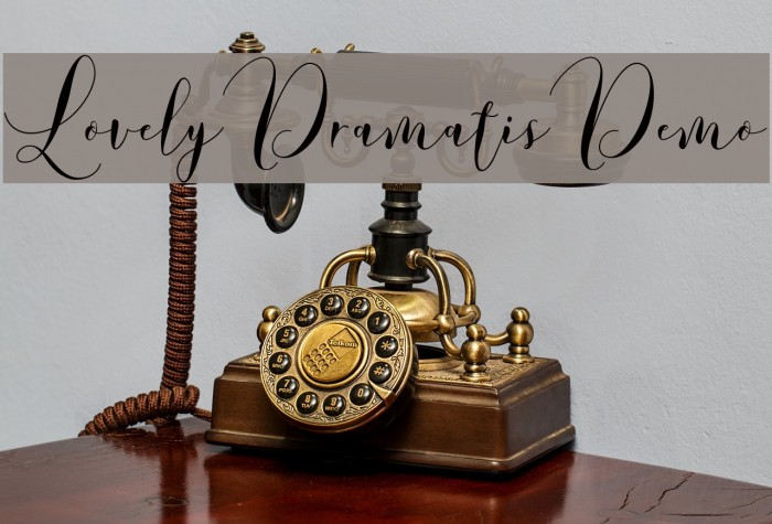 LovelyDramatisDemo Font examples
