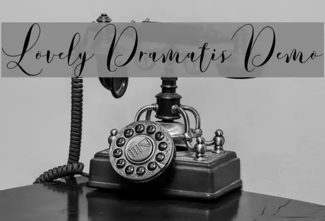LovelyDramatisDemo Font examples