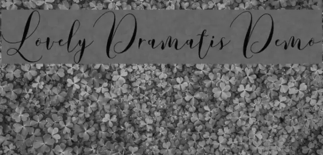 LovelyDramatisDemo Font examples