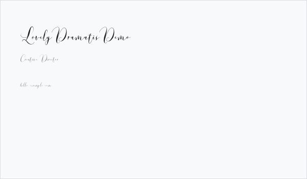 LovelyDramatisDemo Business Card