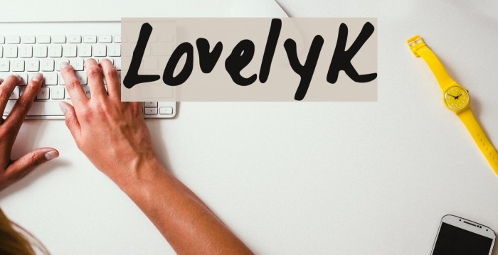LovelyK फ़ॉन्ट examples