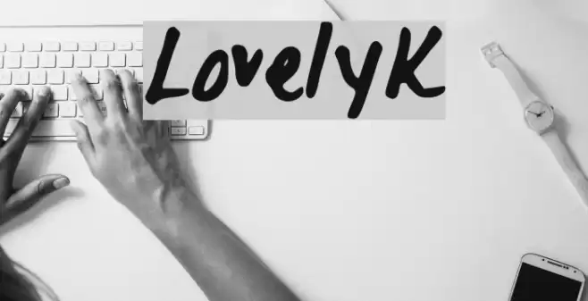 LovelyK Font examples