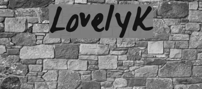 LovelyK Font examples
