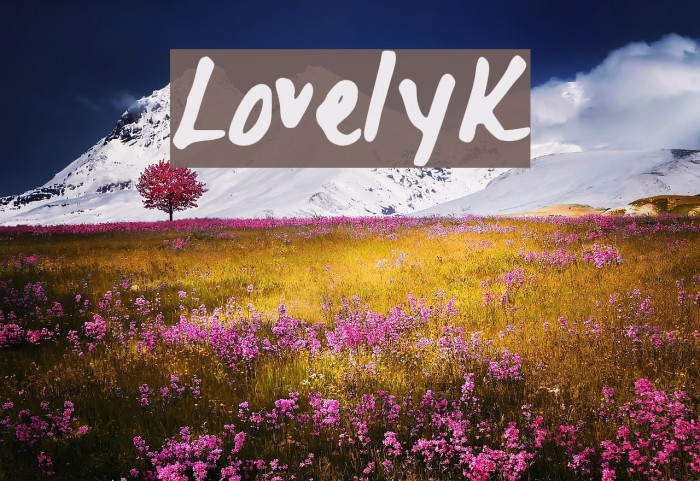 LovelyK फ़ॉन्ट examples