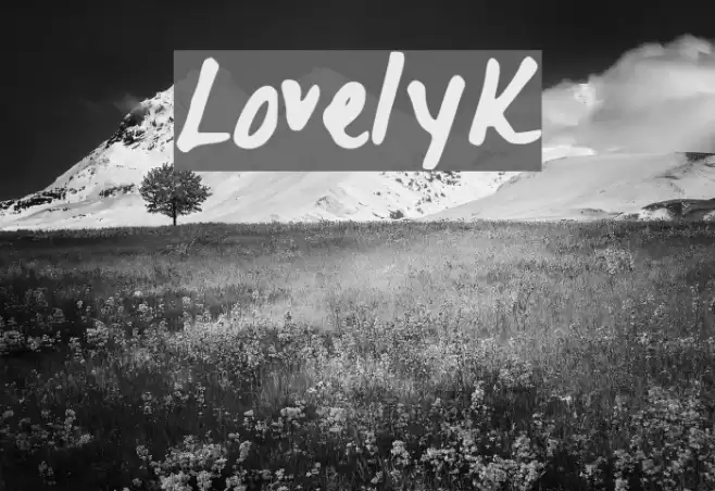 LovelyK Font examples