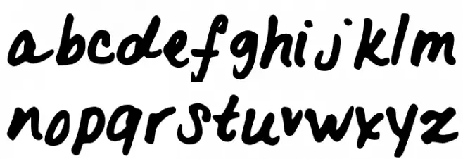 LovelyK Schriftart Kleinbuchstaben
