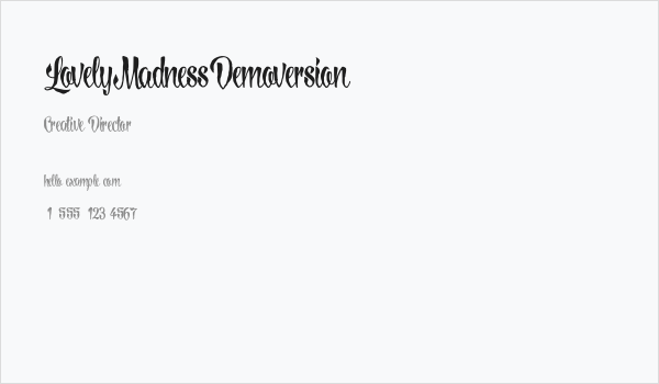 LovelyMadnessDemoversion Business Card