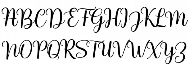 LovelyNathalieScript Шрифта ВЕРХНИЙ