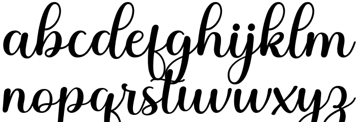 LovelyNathalieScript Font LOWERCASE