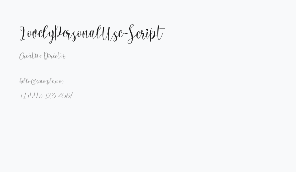 LovelyPersonalUse-Script Business Card