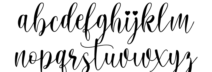 LovelyPersonalUse-Script Font LOWERCASE