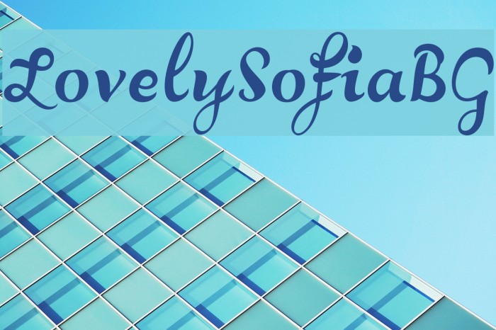 LovelySofiaBG Font examples