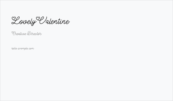 LovelyValentine Business Card