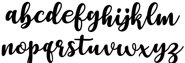 LovelyYollandy Font LOWERCASE