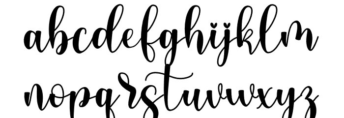 Lovelygirly - Demo Font LOWERCASE