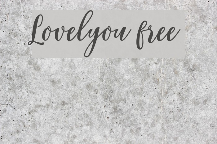 Lovelyou free Font examples