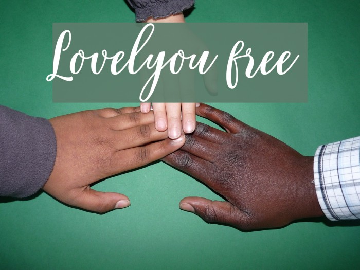 Lovelyou free Font examples