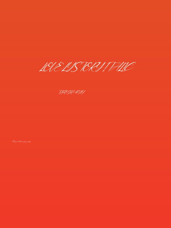 Lovelystory Italic Poster