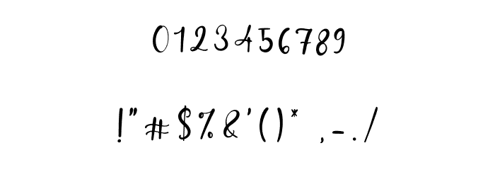 Lovelystory Font OTHER CHARS