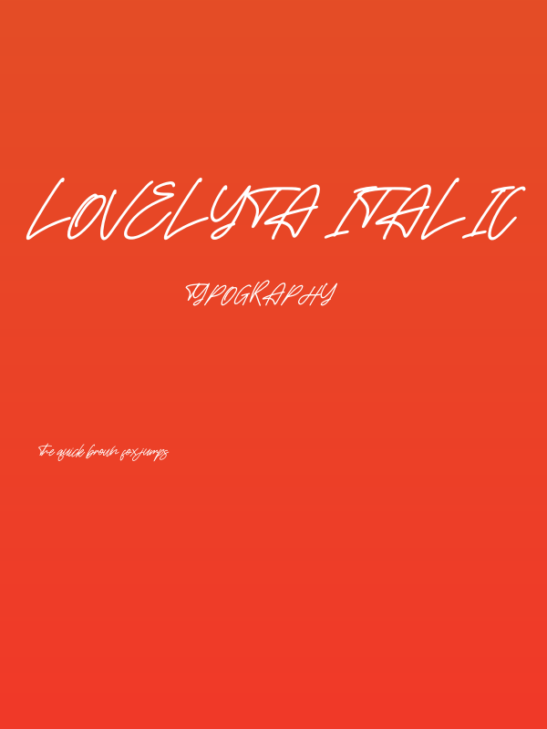 Lovelyta Italic Poster