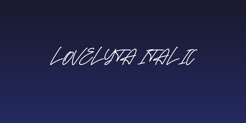 Lovelyta Italic Social Header