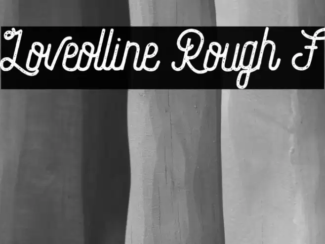 Loveolline Rough F Font examples