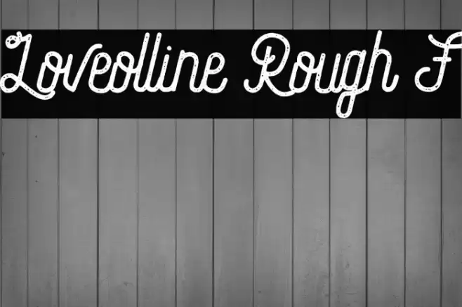 Loveolline Rough F Font examples