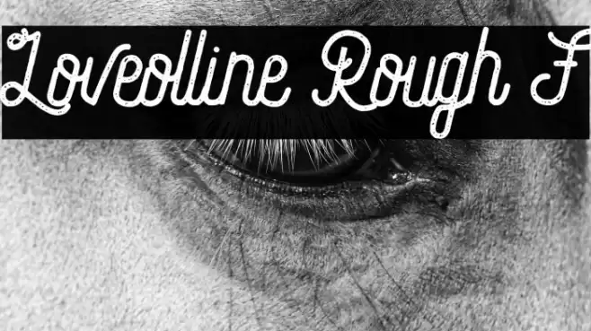 Loveolline Rough F Font examples
