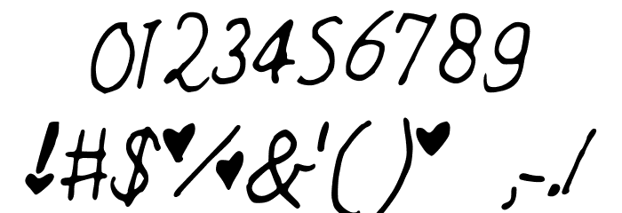 Lovepoem Font OTHER CHARS