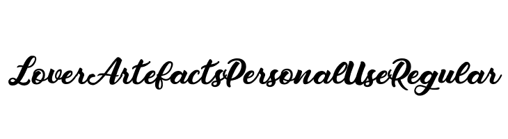 Lover Artefacts Personal Use Regular  免费字体下载