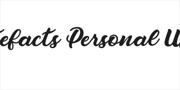 Lover Artefacts Personal Use Regular Logo