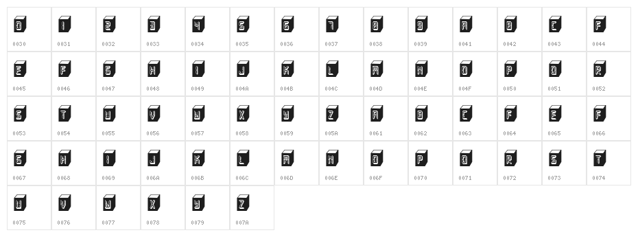 Lover Regular Character Map
