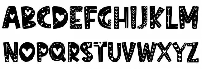 Lover Schriftart Groß