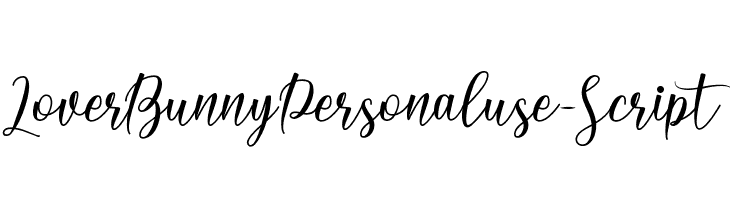 LoverBunnyPersonaluse-Script  フリーフォントのダウンロード