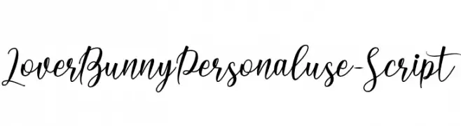 LoverBunnyPersonaluse-Script  Fuentes Gratis Descargar