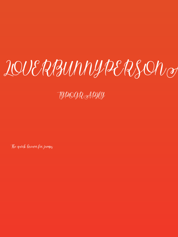 LoverBunnyPersonaluse-Script Poster