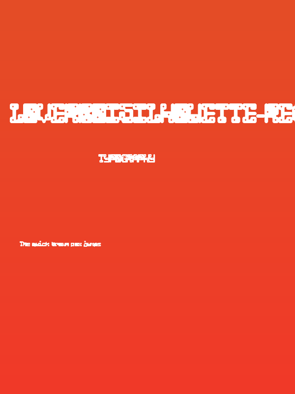 LoverboiSilhouette-Regular Poster