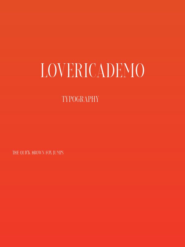 LovericaDEMO Poster