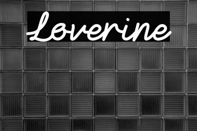 Loverine Font examples